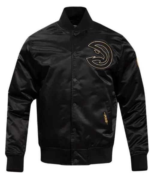 Atlanta Hawks Gold Logo Satin Jacket