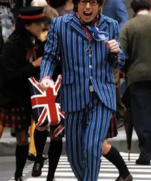 Austin Powers Blue Striped Plaid Suit