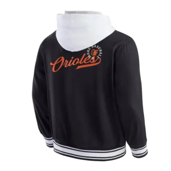 Baltimore Orioles Full-Snap Cotton Black Hooded Jacket