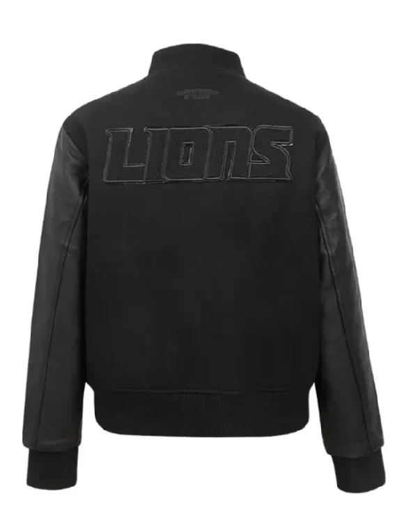 Black Detroit Lions Triple Varsity