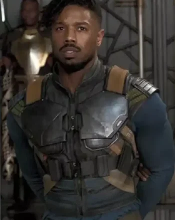 Black Panther Erik Killmonger Leather Costume Vest