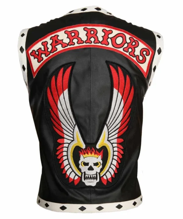 Black-The-Warriors-Biker-Leather-Vest-Costume-