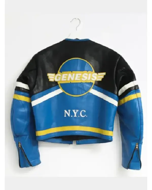 Blue Vanson Leather Motorcycle Jacket