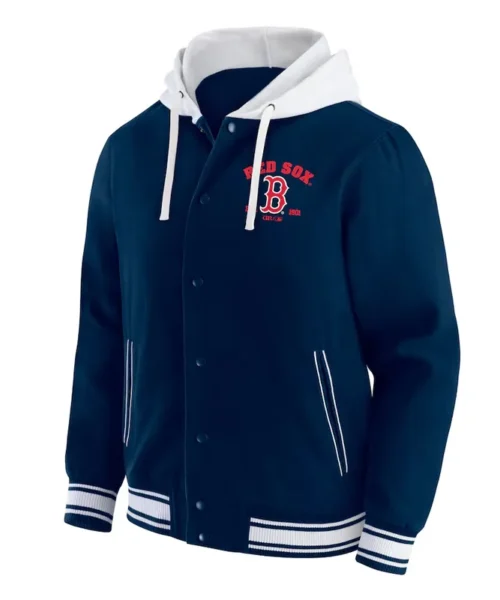 Boston Red Sox Navy Cotton Hooded Jacket