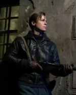 Brad Pitt Allied Black Bomber Leather Jacket