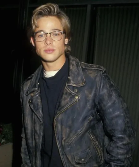 Brad-Pitt-Distressed-Black-Leather-Jacket-
