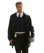 Brad Pitt Seven Movie David Mills Black Leather Coat