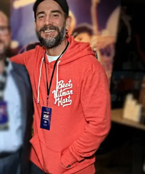 Bret Hart Hitman Orange Hoodie