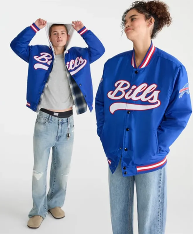 Buffalo-Bills-Blue-Satin-Bomber-Jacket