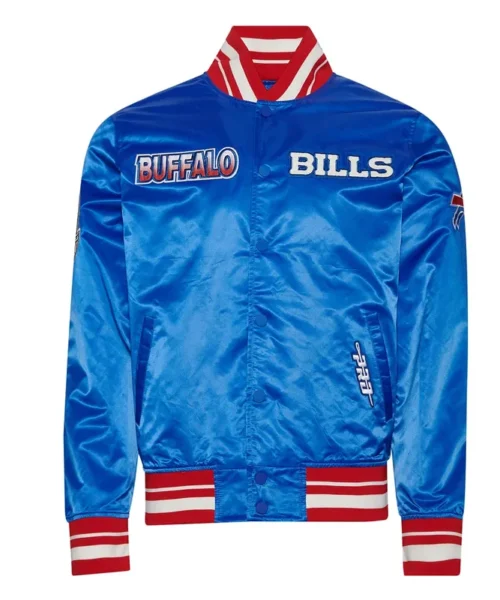 Buffalo Bills Turn It Up M Classic Rib Royal Satin Jacket