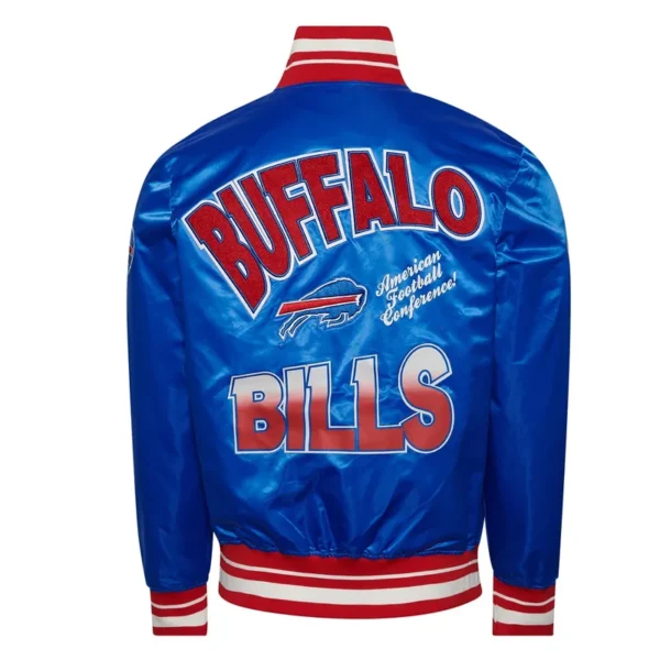 Buffalo Bills Turn It Up M Royal Classic Rib Full-Snap Satin Jacket