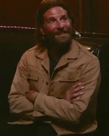 Buy Bradley Cooper A Star Is Born Jackson Maine Khaki Cotton Jacket Sale