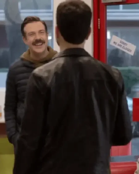 Buy Brett Goldstein Ted Lasso TV Series Season 02 Roy Kent Shirt Style Black Leather Jacket Sale