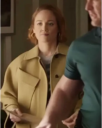 Buy Erika Christensen TV Series Will Trent 2025 Angie Polaski Camel Brown Trench Coat Sale