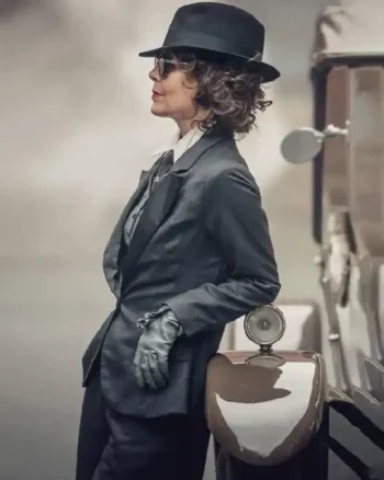Buy Helen McCrory Peaky Blinders Season 6 Aunt Polly Three Piece Grey Suit Sale
