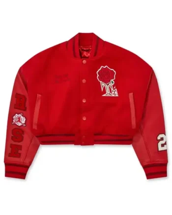Teyana Red Varsity Jacket - Image 2
