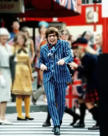 Austin Powers Blue Striped Plaid Suit - Image 2