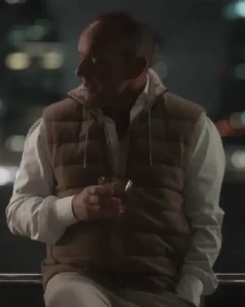 Clark Gregg Zero Day S01 Brown Puffer Vest - Image 2