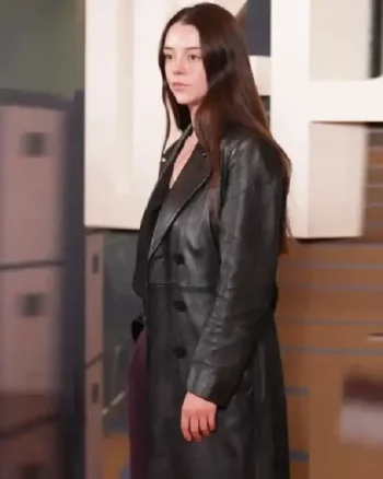 Buy Teenage Merritt TV Series Dept. Q 2025 Bobby Rainsbury Black Leather Coat For Sale