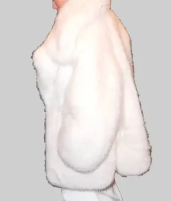 Jennifer Lopez White Fur Coat - Image 2