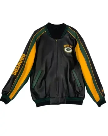 Green Bay Packers Leather Jacket - Image 5