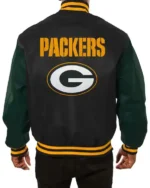 Buy Tymon Green Bay Packers Leather Jacket For Sale back (1)