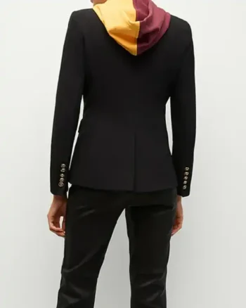Buy Washington Commanders Women Black Blazer With Removable Hoodie