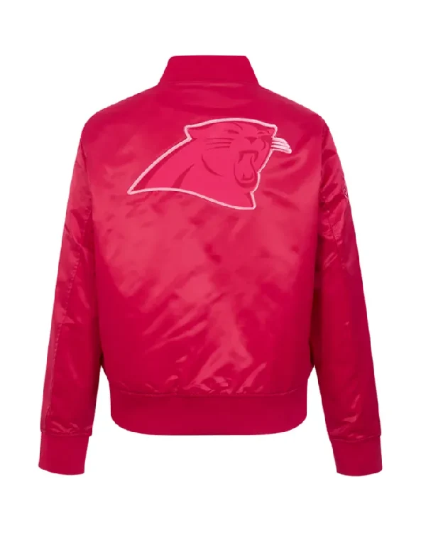 Carolina Panthers Full-Snap Satin Triple Pink Jacket