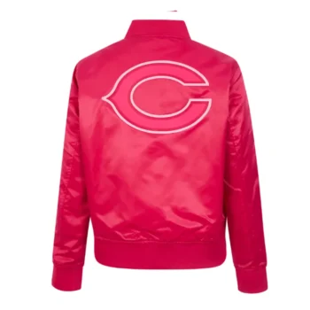 Chicago Bears Classic Triple Pink Satin Jacket - Image 2