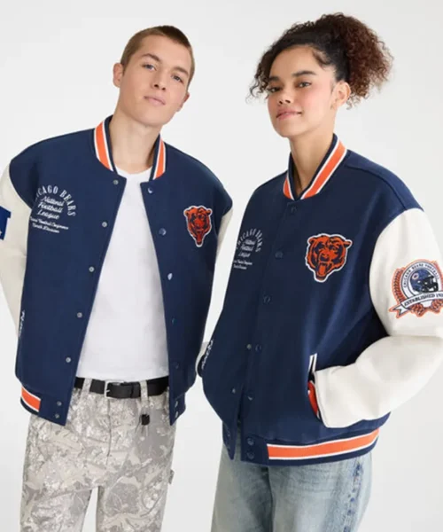 Chicago-Bears-White-and-Blue-Bomber-Jacket