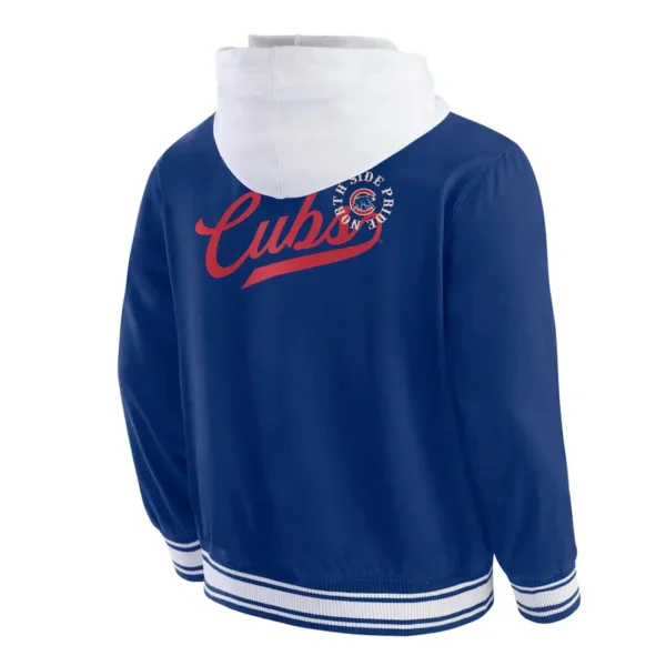 Chicago Cubs Royal Cotton Hooded Jacket - Image 2