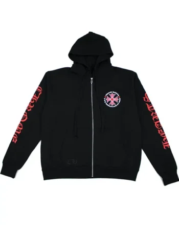 Chrome Hearts Made In Hollywood Plus Cross Zip Up Hoodie Black