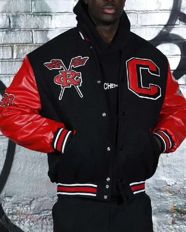 Clark Atlanta University Black and Red Varsity Jacket