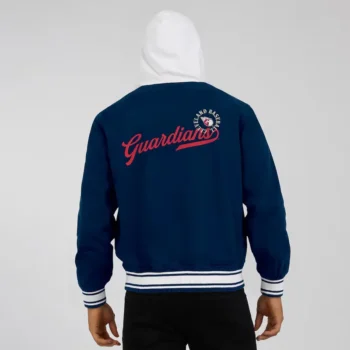 Cleveland Guardians Navy Cotton Hooded Jacket - Image 2