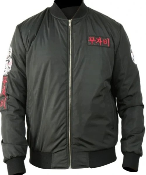 Cobra Kai S06 John Kreese Black Bomber Jacket
