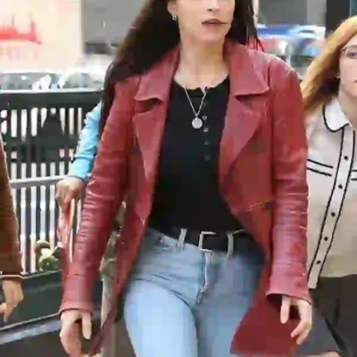 Dakota Johnson Madame Web Leather Coat