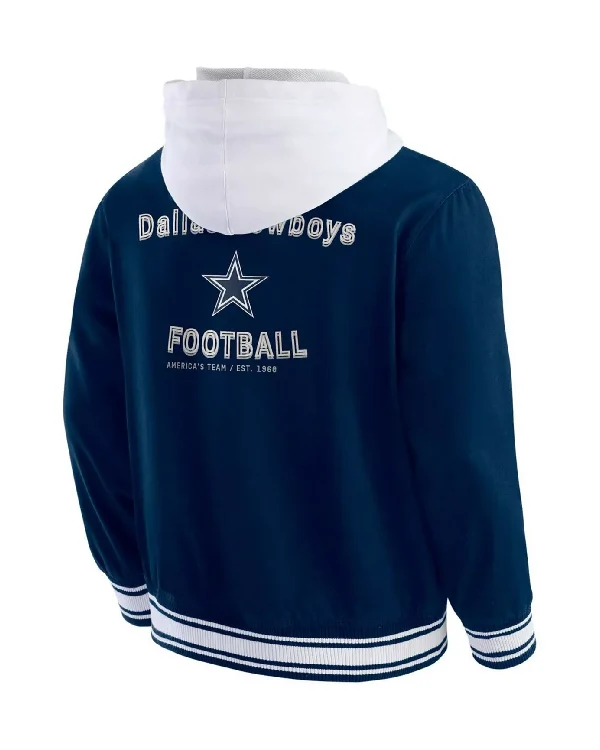 Dallas Cowboys Full-Snap Navy Cotton
