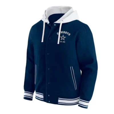 Dallas Cowboys Navy Cotton Hooded Jacket