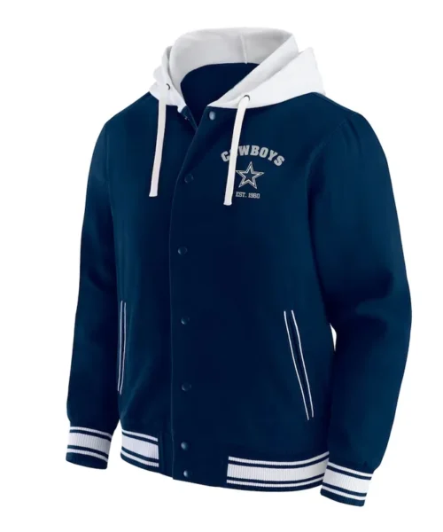 Dallas Cowboys Navy Cotton Hooded Jacket