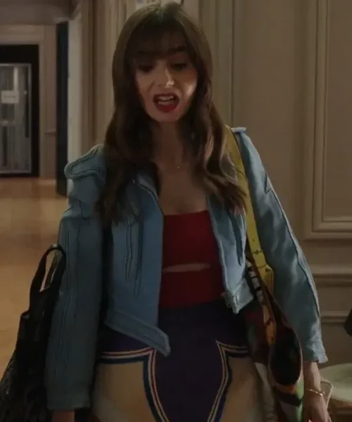 Emily In Paris Season 03 Lily Collins Cropped Jacket