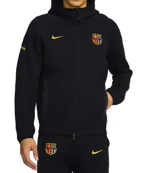 FC Barcelona Tech Black Fleece Jacket