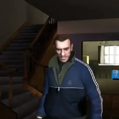 GTA IV Niko Bellic Blue Satin Bomber Jacket