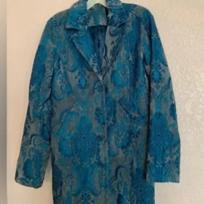 Ghost Whisperer 2025 Jennifer Love Hewitt Blue Tapestry Coat