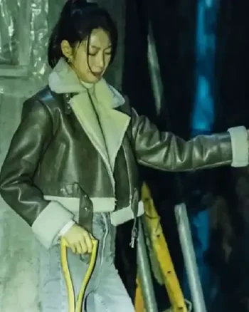 Gong Seung-yeon Karma S01 Shearling Leather Jacket