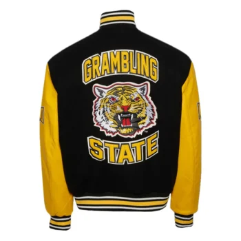 Grambling State University Black and Gold Varsity Jacket - Image 2