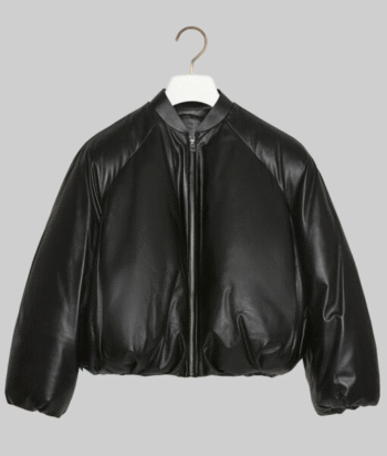 Hailey Bieber Black Puffer Jacket