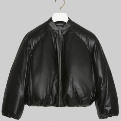Hailey Bieber Black Puffer Jacket