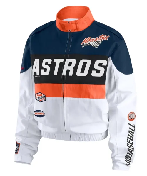 Houston Astros Racing Orange-White Full-Zip Jacket