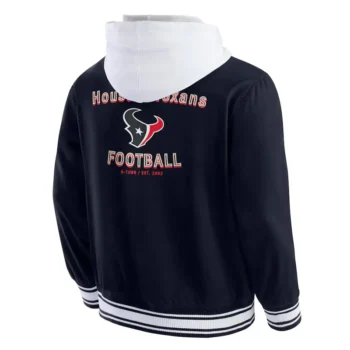 Houston Texans Navy Cotton Hooded Jacket - Image 2