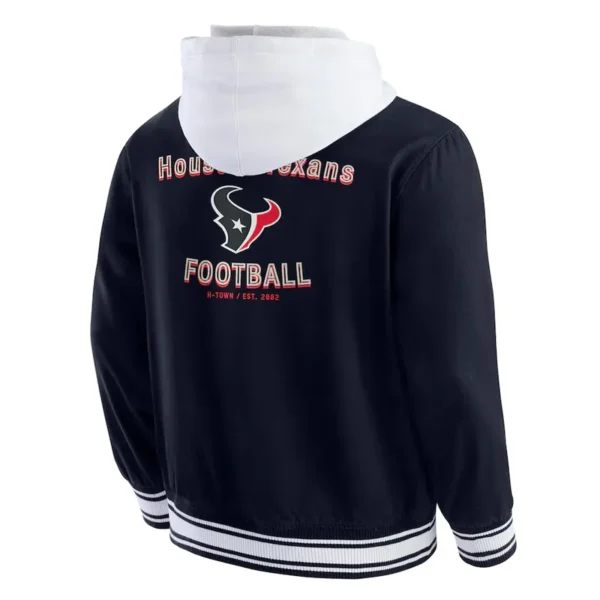 Houston Texans Navy Cotton Hooded Jacket - Image 2